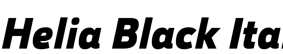 Helia Black Italic Yazı tipi ücretsiz indir